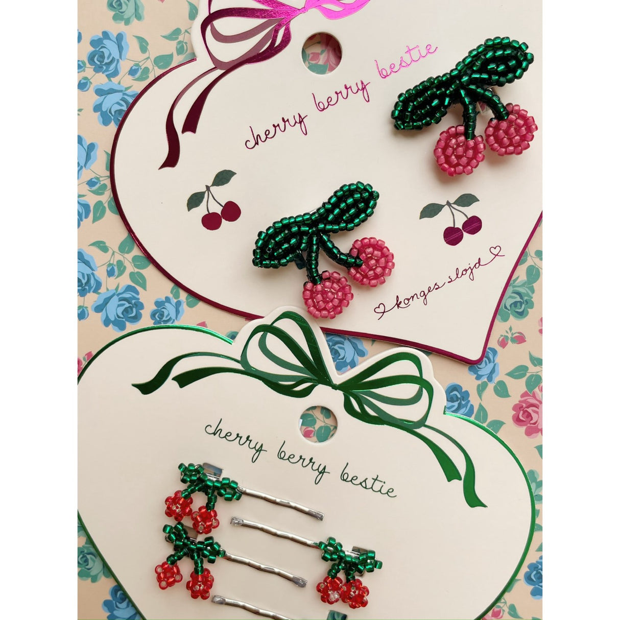 Konges Sløjd Cherry 4 Pak Mini Cherry Hårspænder