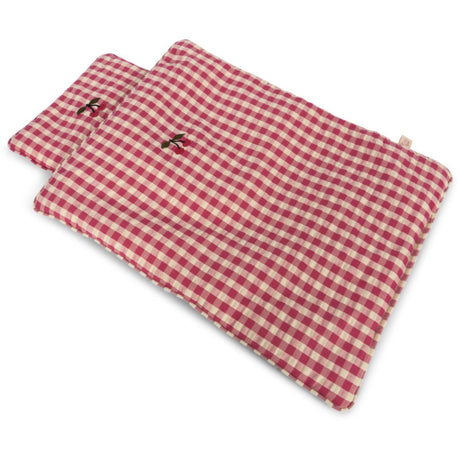 Konges Sløjd Bubblegum Check Dukke Sengetøj