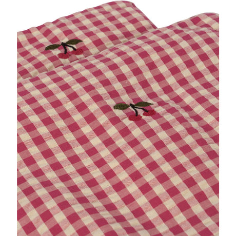 Konges Sløjd Bubblegum Check Dukke Sengetøj