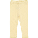 COPENHAGEN COLORS Pale Yellow Pointelle Heart Leggings