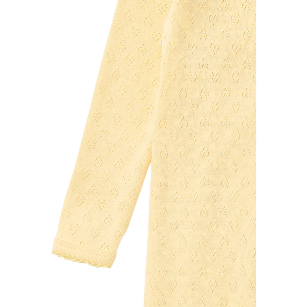 COPENHAGEN COLORS Pale Yellow Pointelle Cross-Over Full Body