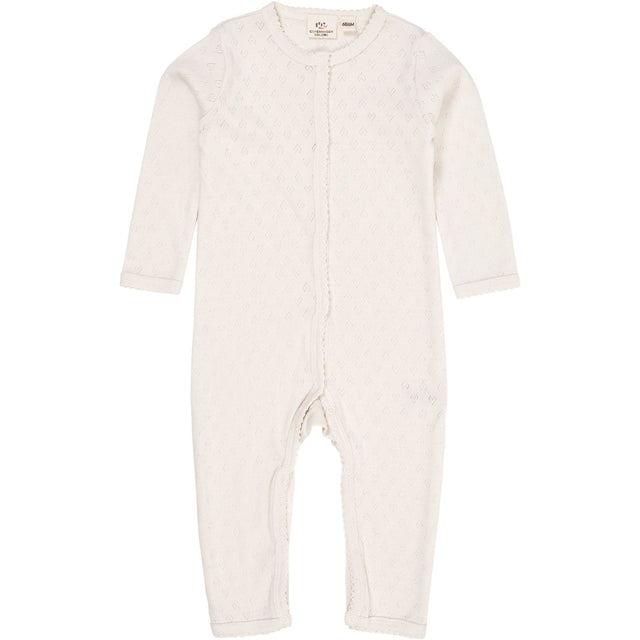 COPENHAGEN COLORS Cream Pointelle Heart Full Body