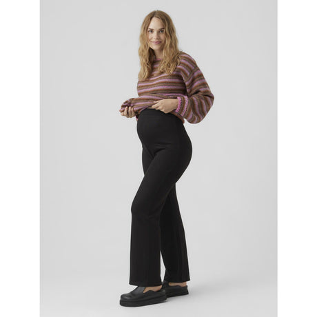 Vero Moda Maternity Black Vmmella Wide Flared Bukser Jrs Noos