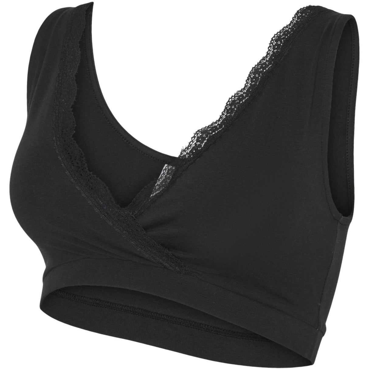 Mama;licious Snow White Black Mlhelena Crossy Lace Bra 2F 2-P Noos