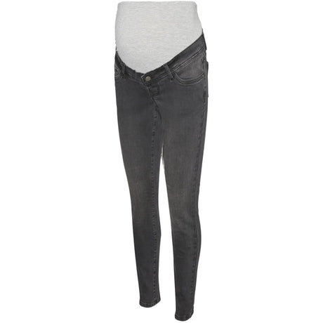 Mama;licious Dark Grey Denim Mlmila Slim Dg Jeans Noos