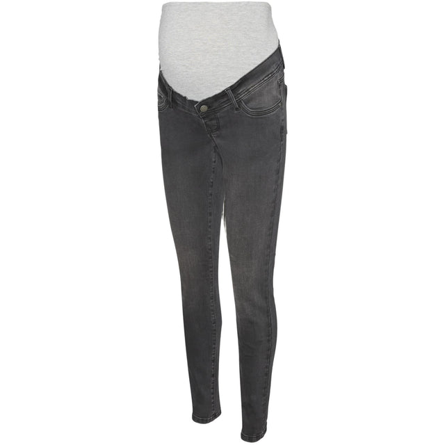 Mama;licious Dark Grey Denim Mlmila Slim Dg Jeans Noos