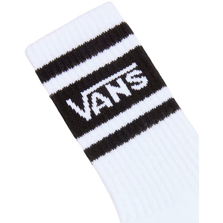 VANS White/Black Drop V Logo Crew Strømper
