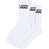 VANS White Classic Crew Strømper 3-Pak