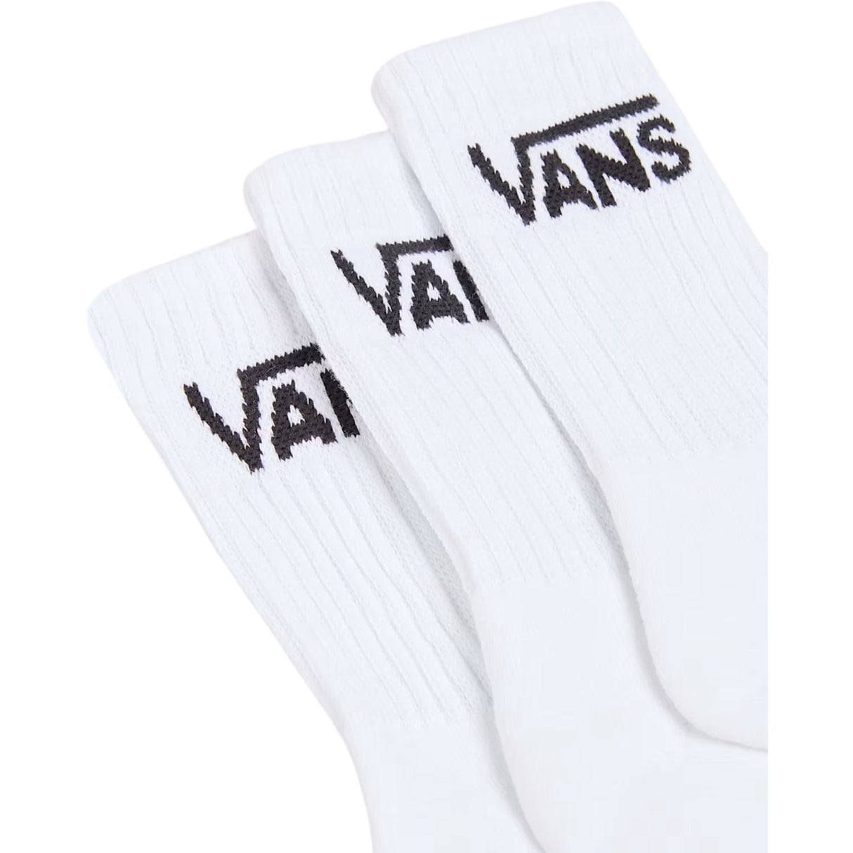 VANS White Classic Crew Strømper 3-Pak