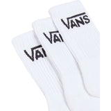 VANS White Classic Crew Strømper 3-Pak