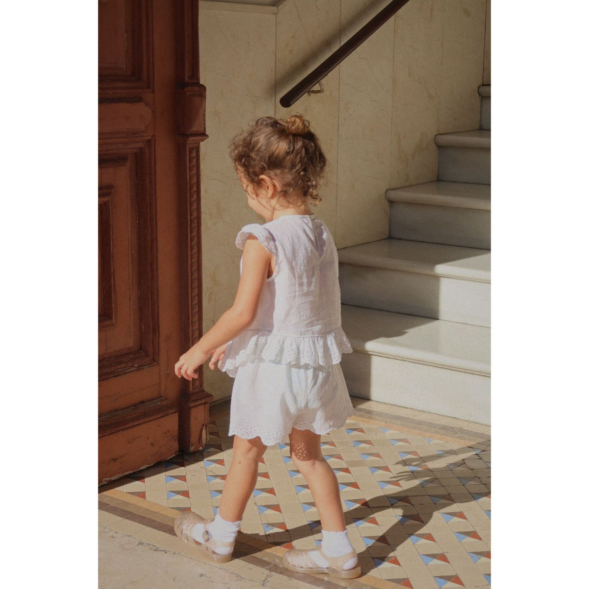 Konges Sløjd Optic White RHW X KS Fiori Shorts GOTS