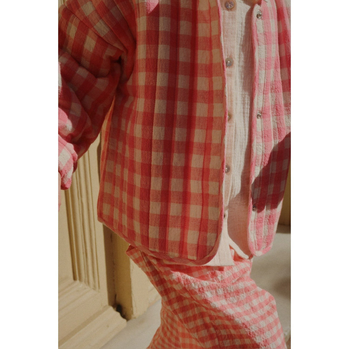 Konges Sløjd Peach Blossom Check RHW X KS Bella Bukser GOTS
