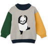 LIEWOOD Panda / Mist / Classic Navy Multi Mix Orlane Embroidery Strik Jumper