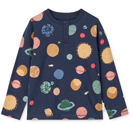 LIEWOOD Universe / Classic Navy Wilhelm Printed Pyjamas Sæt