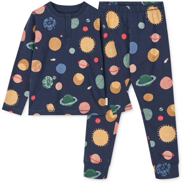 LIEWOOD Universe / Classic Navy Wilhelm Printed Pyjamas Sæt