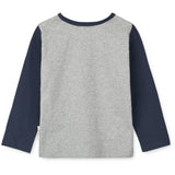 LIEWOOD Walrus / Grey Melange / Classic Navy Apia Placement Bluse