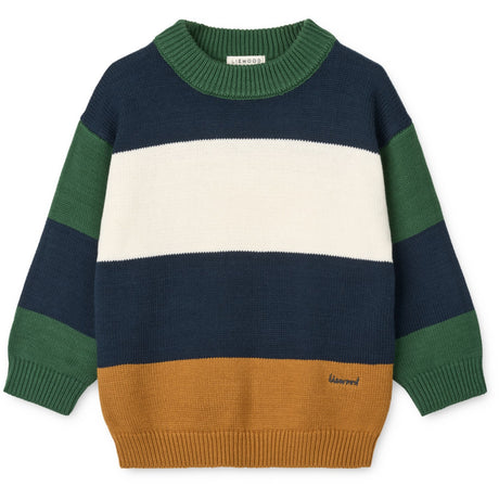 LIEWOOD Classic Navy Multi Mix Orlane Stripe Strik Jumper