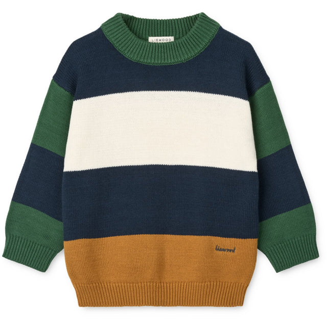 LIEWOOD Classic Navy Multi Mix Orlane Stripe Strik Jumper