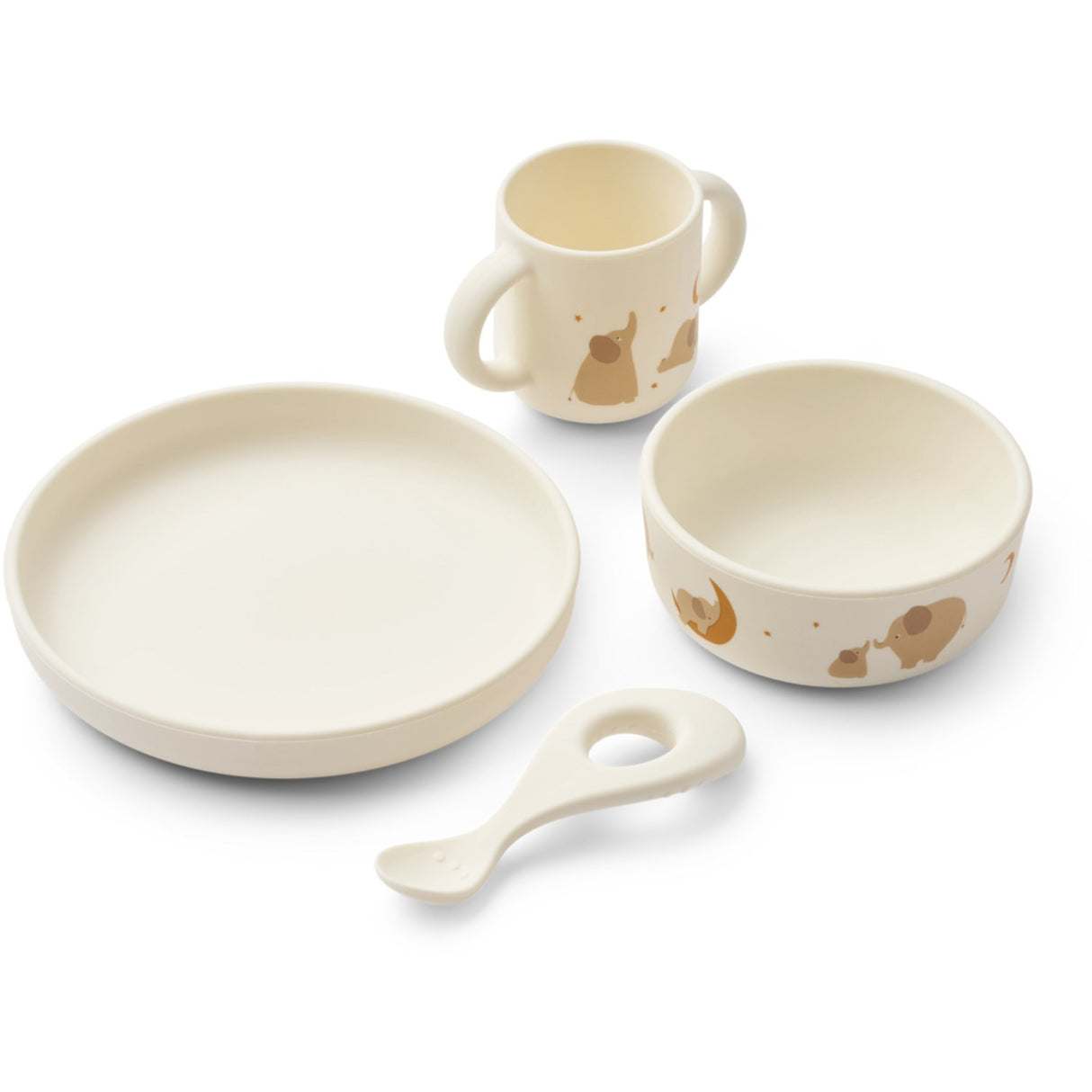 LIEWOOD Elephant / Creme De La Creme Vivi Printed Tableware Sæt