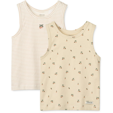LIEWOOD Mini Peach Sea Shell / Stripe Mix Faris Printed Tank Top 2-Pak
