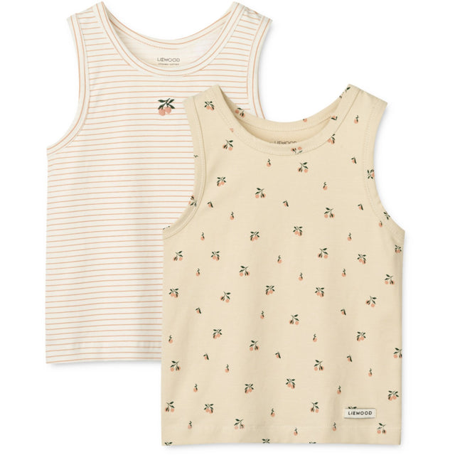 LIEWOOD Mini Peach Sea Shell / Stripe Mix Faris Printed Tank Top 2-Pak