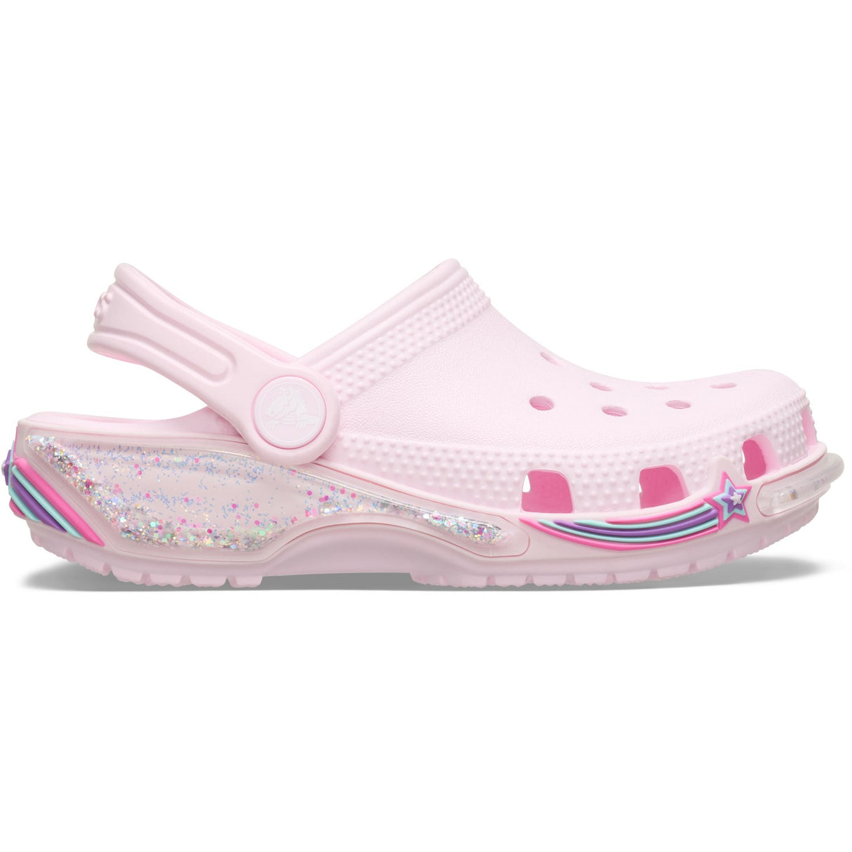 Crocs Pink Milk Classic Star Sprinkel Shaker Clog