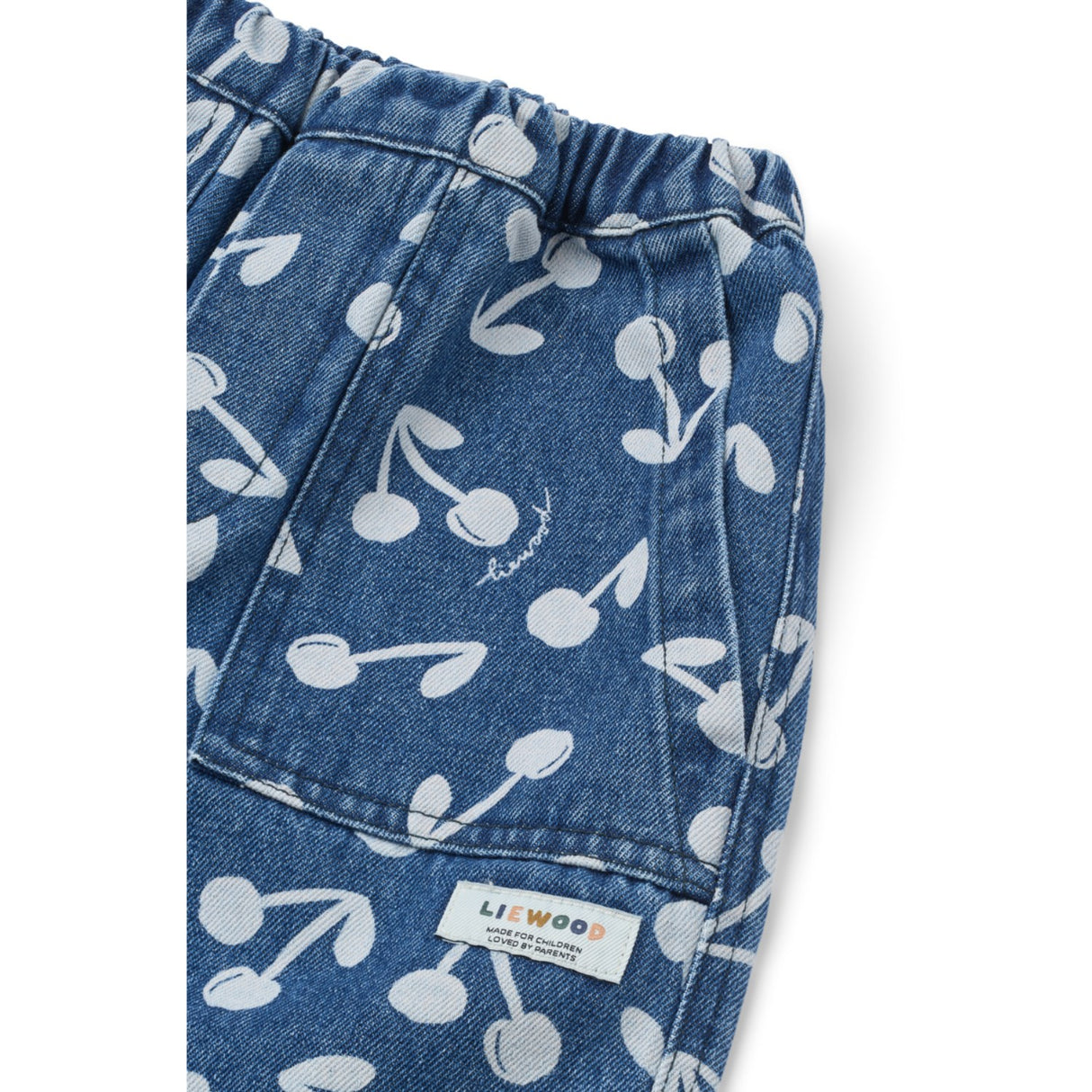 LIEWOOD Cherry Blossom / Medium Blue Denim Cesar Printed Denim Bukser