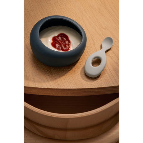 LIEWOOD Whale Blue / Dove Blue Sparia Skål W. Ske