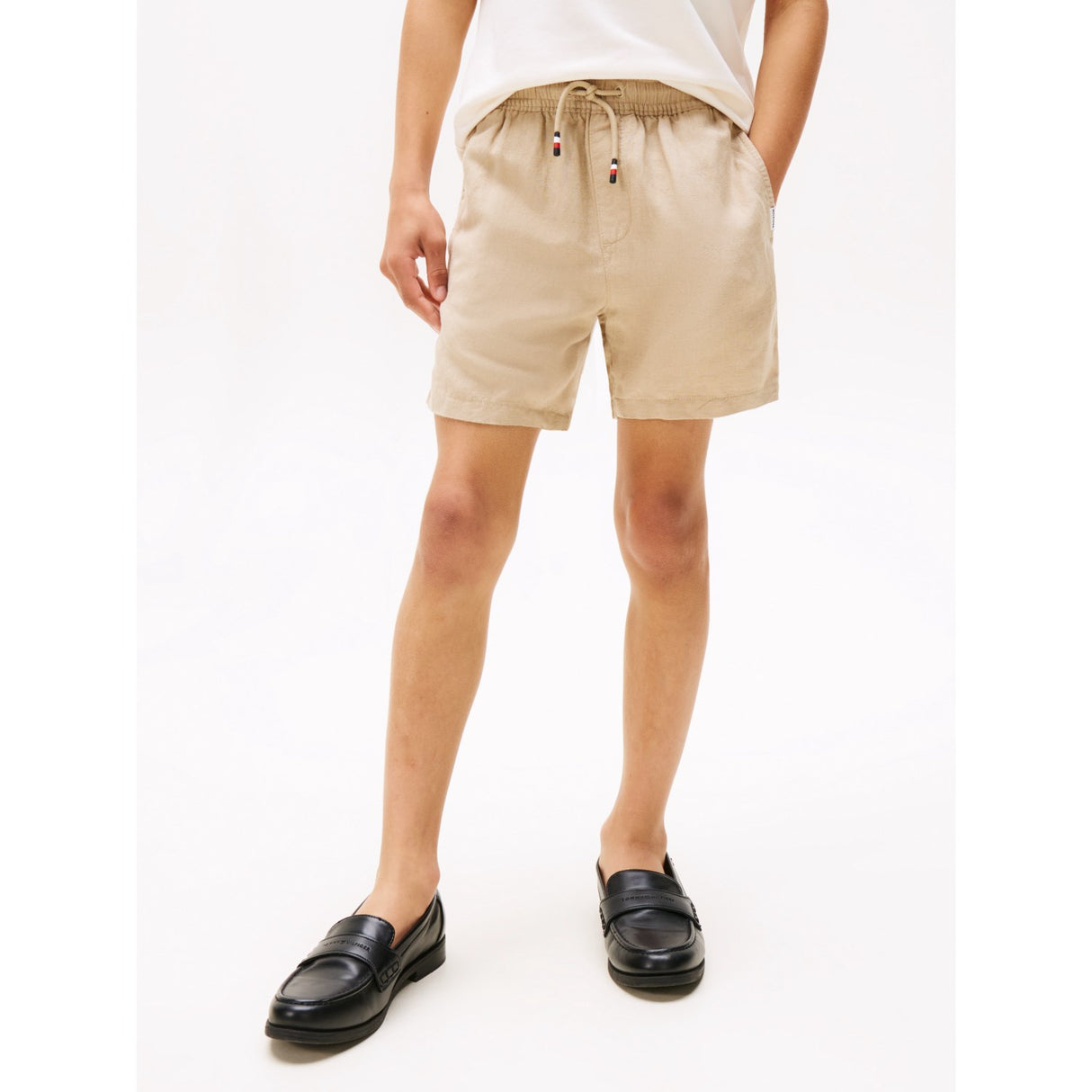 Tommy Hilfiger Sandalwood Hør Viscose Shorts