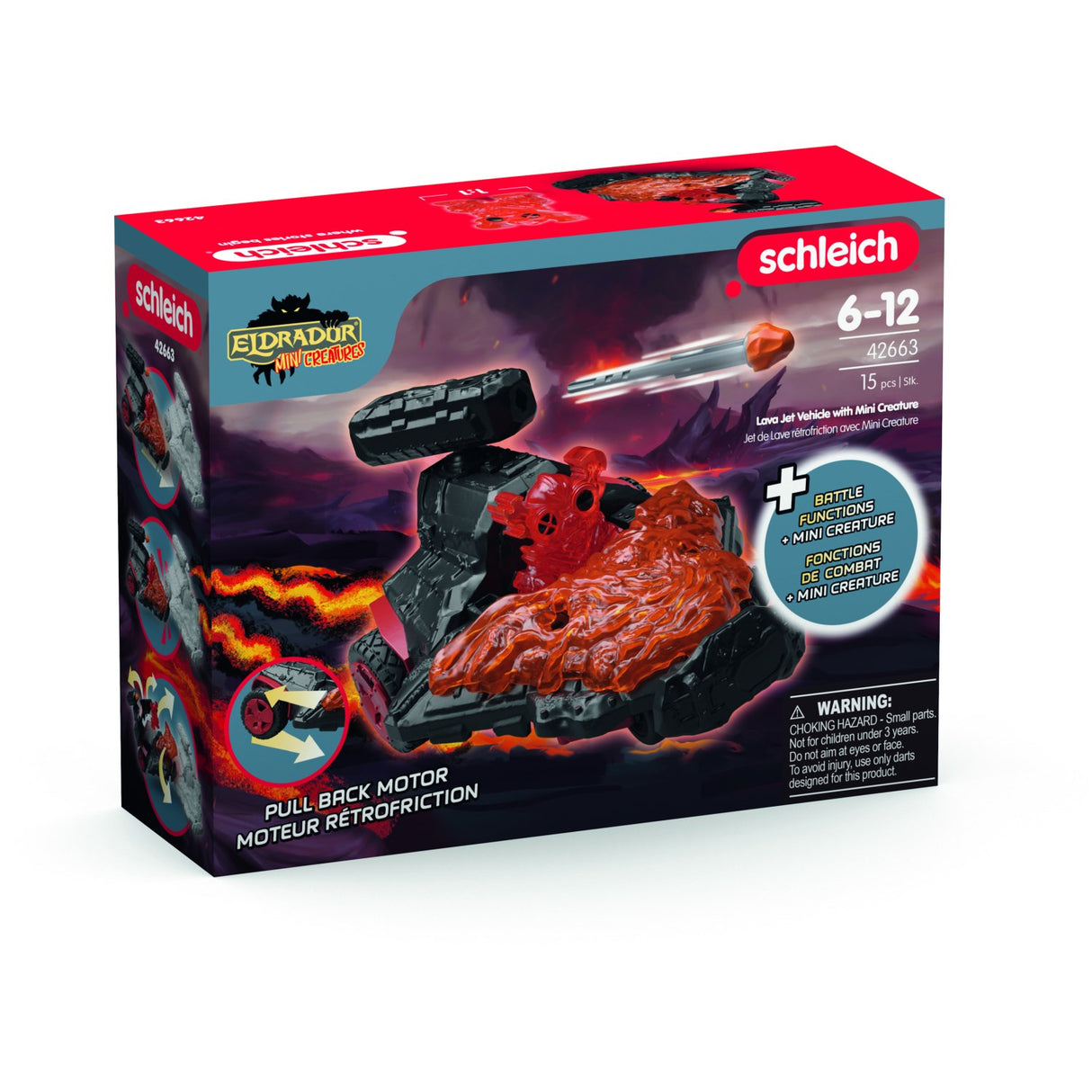 Schleich Lava Jet Køretøj Med Mini-Kreatur