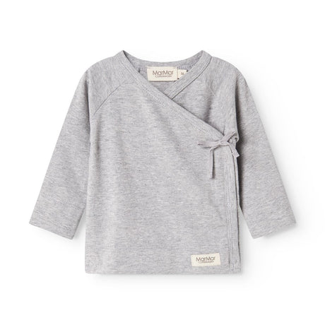 MarMar Modal New Born Light Grey Melange Tut Slå-Om LS Bluse