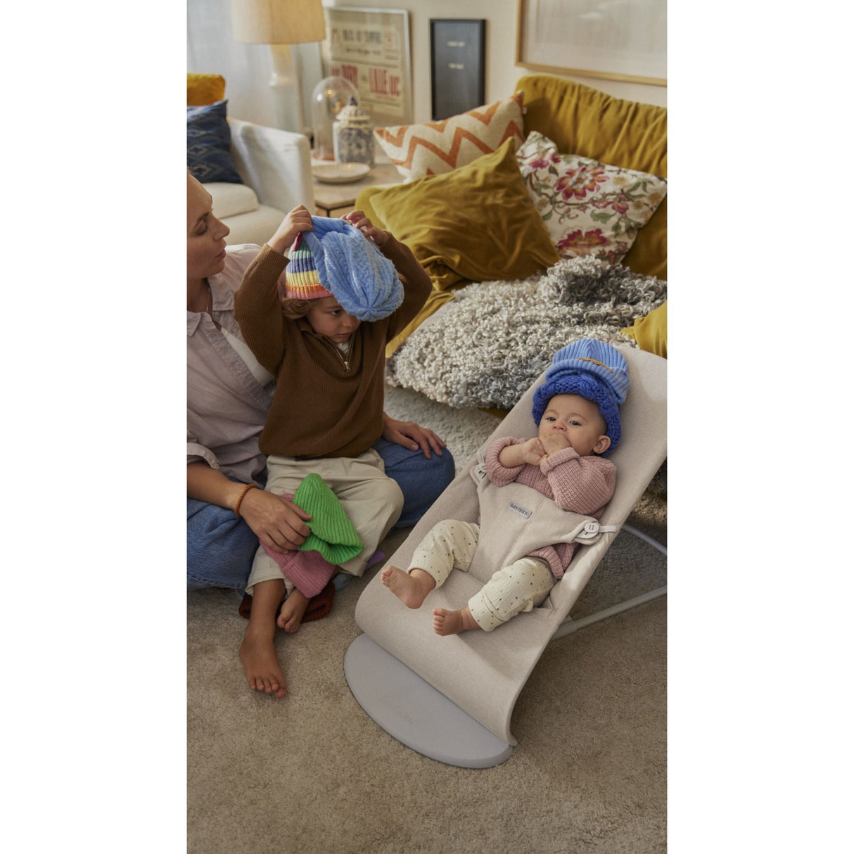 BabyBjörn Light Beige Skråstol Bliss - Vævet Mélange