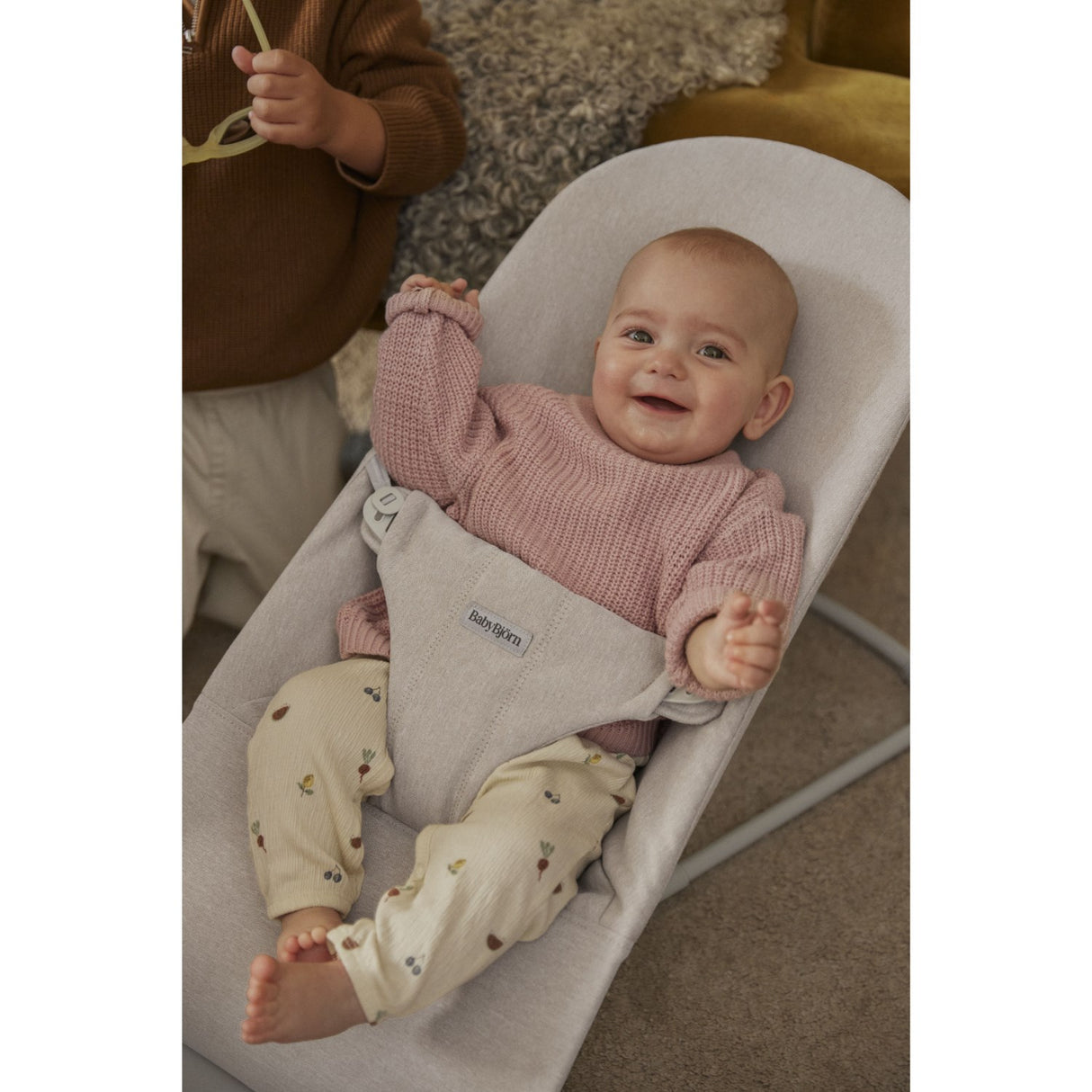 BabyBjörn Light Beige Skråstol Bliss - Vævet Mélange