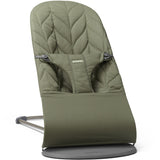 BabyBjörn Dark Green Skråstol Bliss - Vævet, Blomsterbladsquilt