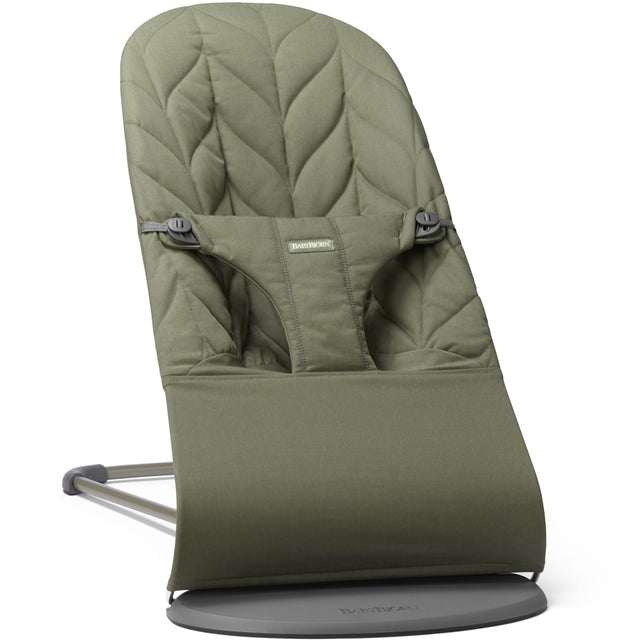 BabyBjörn Dark Green Skråstol Bliss - Vævet, Blomsterbladsquilt