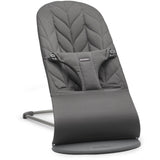 BabyBjörn Anthracite Grey Skråstol Bliss - Vævet, Blomsterbladsquilt