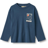 Wheat Blue Denim Bluse Print Dixie