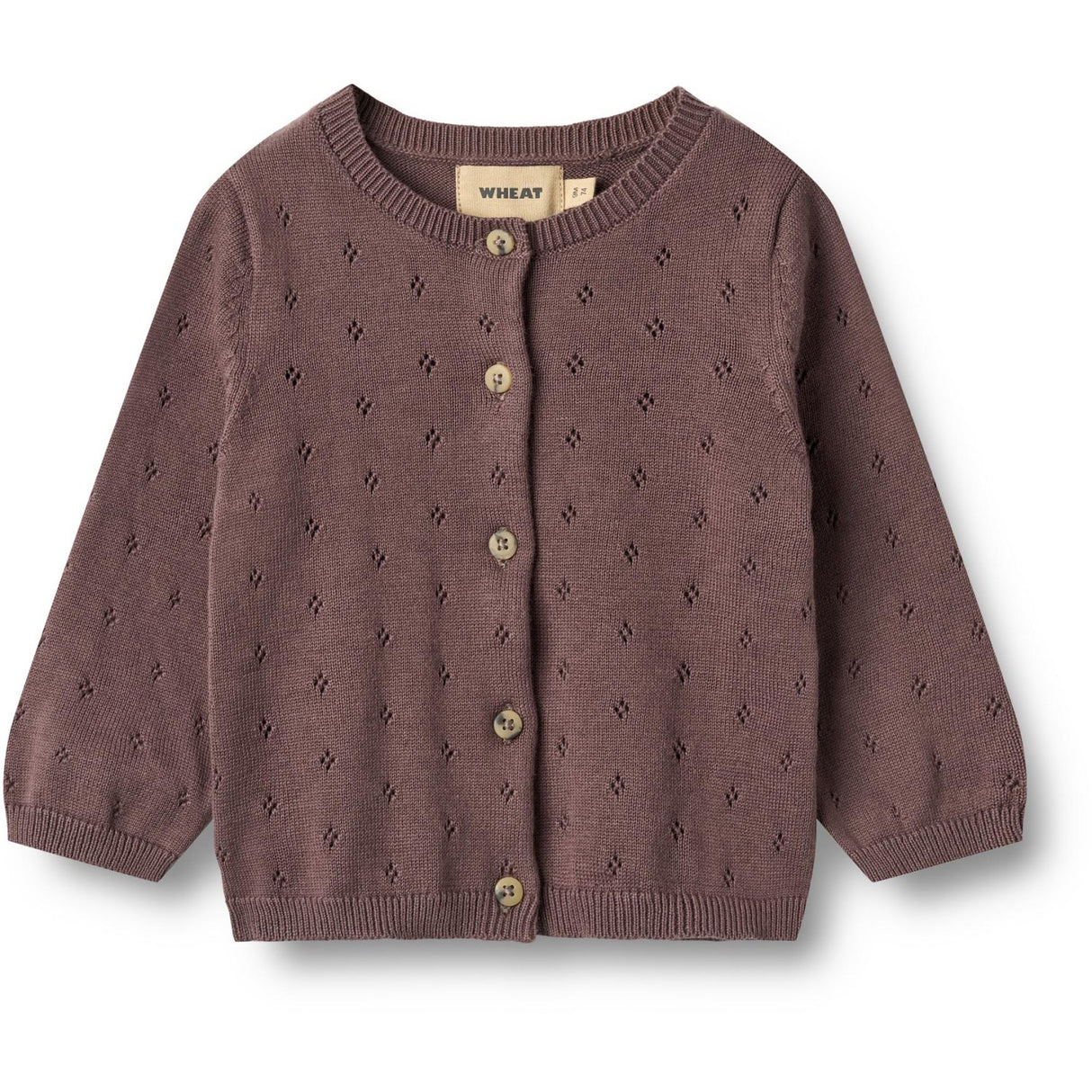 Wheat Plum Strik Cardigan Maia