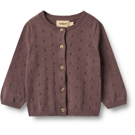 Wheat Plum Strik Cardigan Maia