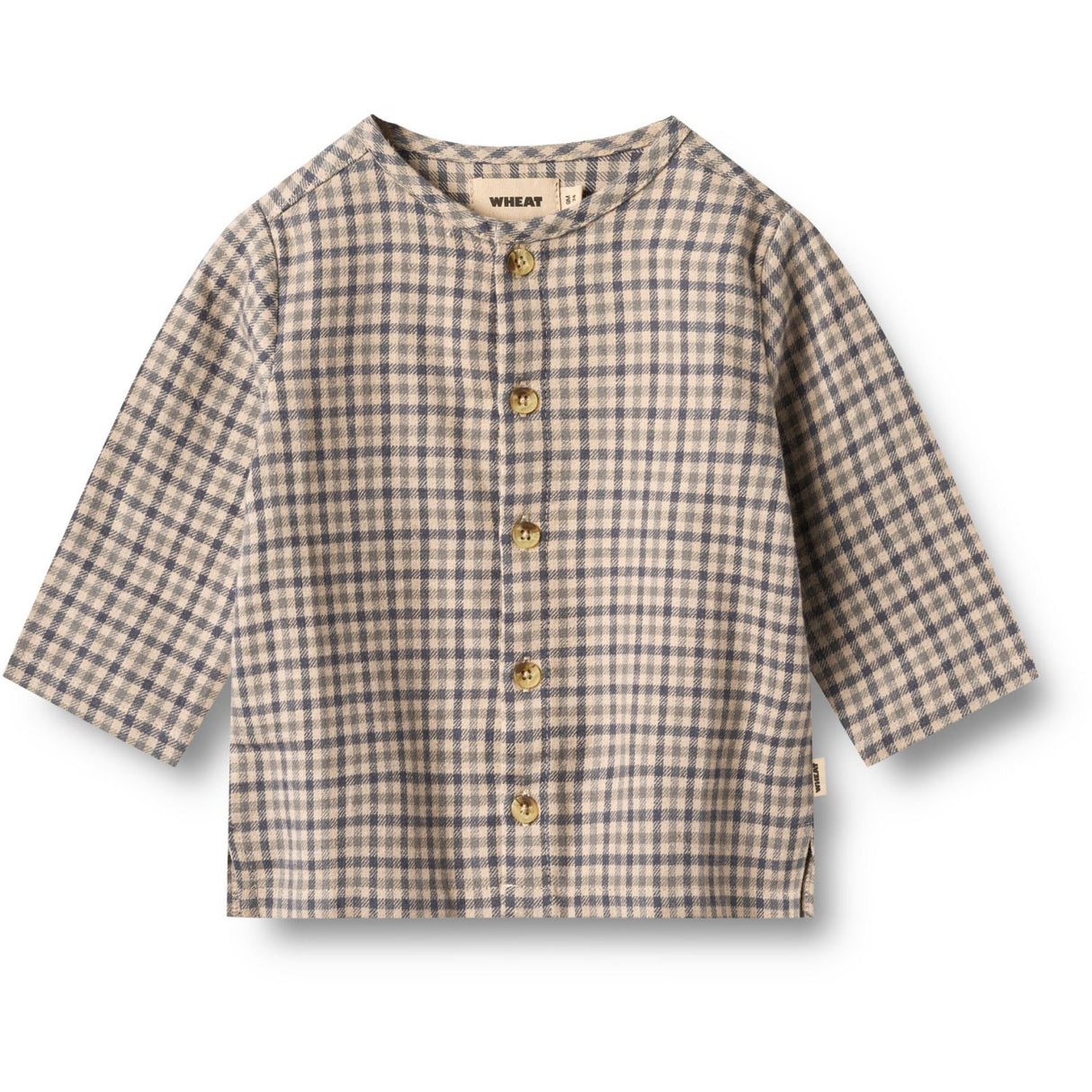 Wheat Blue Check Skjorte L/S Shelby
