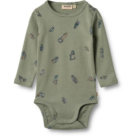 Wheat Dusty Green Cars Body L/S Freddie