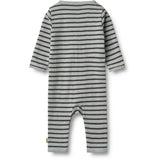 Wheat Soft Blue Stripe Buksedragt L/S Dusty