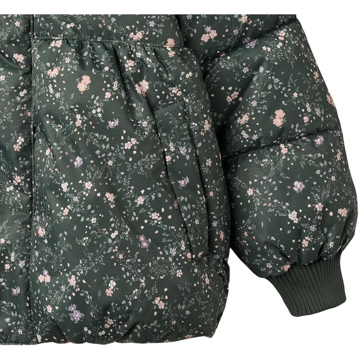 Wheat Forest Lake Checked Flowers Puffer Jakke Karla