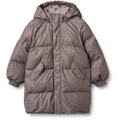 Wheat Purple Stone Stars PU Puffer Jakke Coast