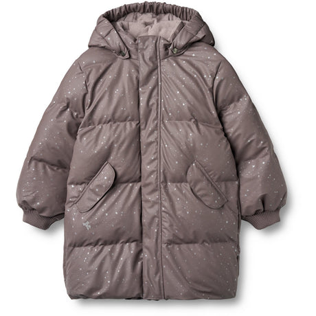 Wheat Purple Stone Stars PU Puffer Jakke Coast