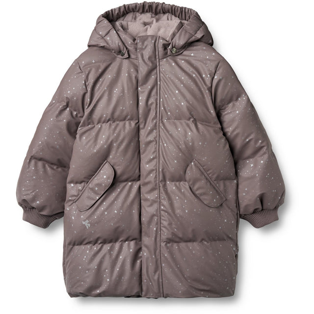 Wheat Purple Stone Stars PU Puffer Jakke Coast