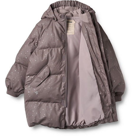 Wheat Purple Stone Stars PU Puffer Jakke Coast