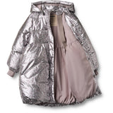 Wheat Silver Flower Meadow Puffer Frakke Luna