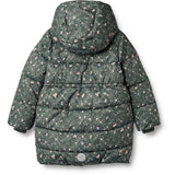 Wheat Forest Lake Checked Flowers Puffer Frakke Yrsa