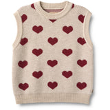 Wheat Offwhite Melange Jacquard Vest Gaby